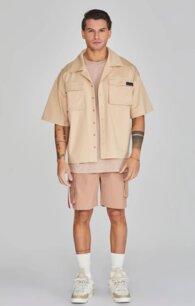 Kraťasy SikSilk - Cargo Shorts Brown