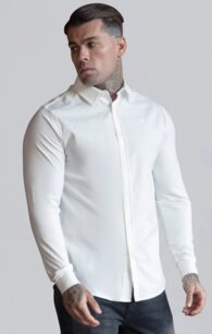 Košeľa Siksilk - Essentials Long Sleeve Shirt white