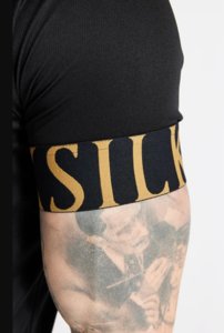 Tričko Siksilk - Elastic Cuff Tee Black Gold