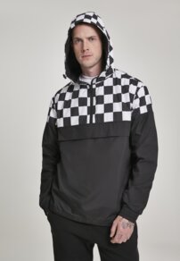 Bunda Urban Classics - Check Pull Over Jacket Black Checkerboard