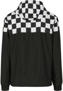 Bunda Urban Classics - Check Pull Over Jacket Black Checkerboard