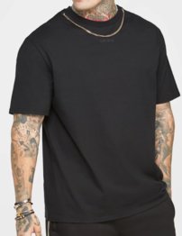 Tričko Siksilk - Chain Oversized T-Shirt Black
